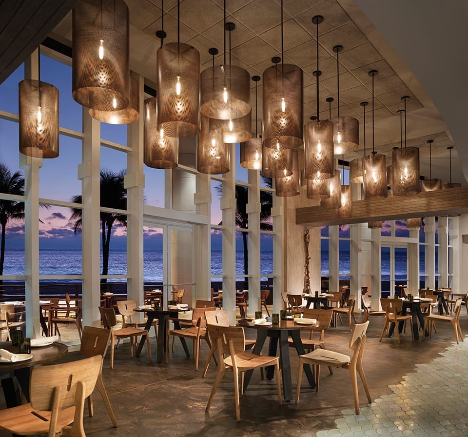 Burlock Coast Marketplace seating; Photography by Burlock Coast Seafare & Spirits