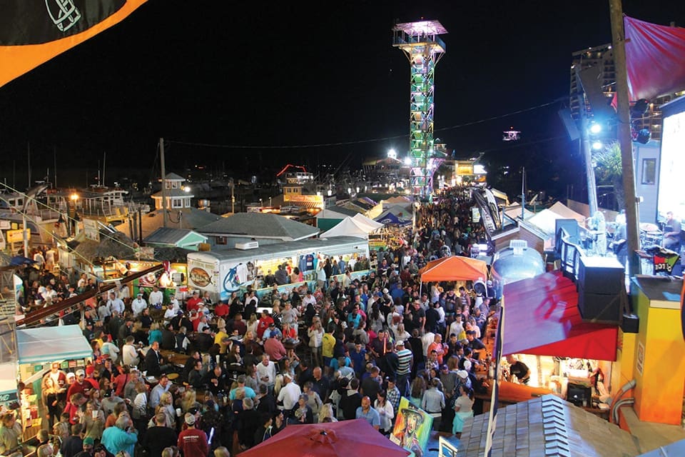 Fresh-caught local fare at the Destin Habor Boardwalk; Photography by Destin Seafood Festival
