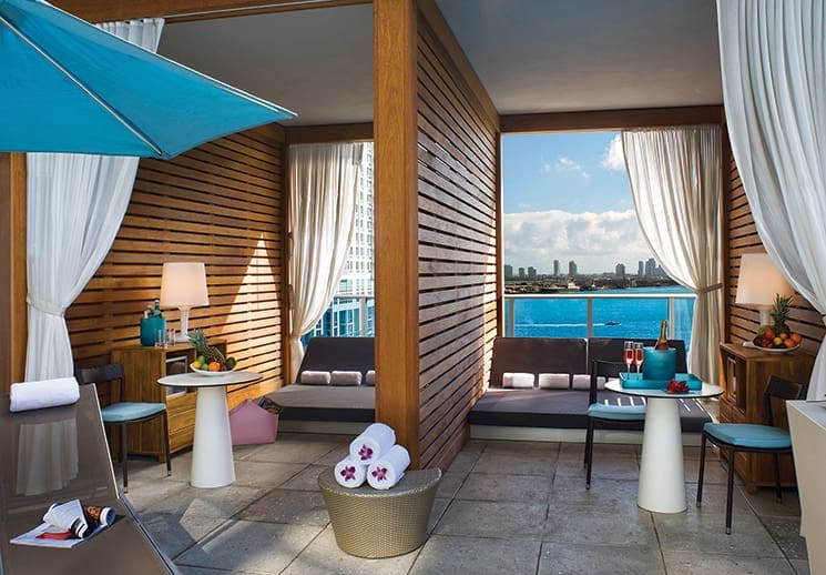 Flamingo's Guide to Miami Art Week 12 Rooftop pool cabanas at Epic Hotel Miami; Photography by Epic Hotel