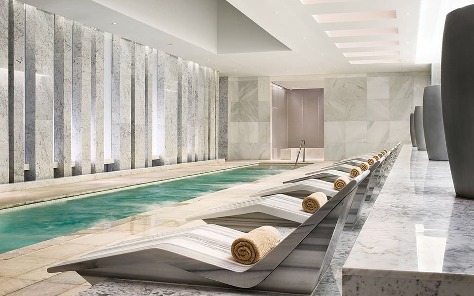 Flamingo's Guide to Miami Art Week 6 Fontainebleau Lapis spa essence mineral co-ed jet pool; Photgraphy the Fontainebleau