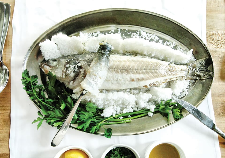 Enjoy the saltfish dish from the Greek eatery Nisi; Photography by Courtney Cates