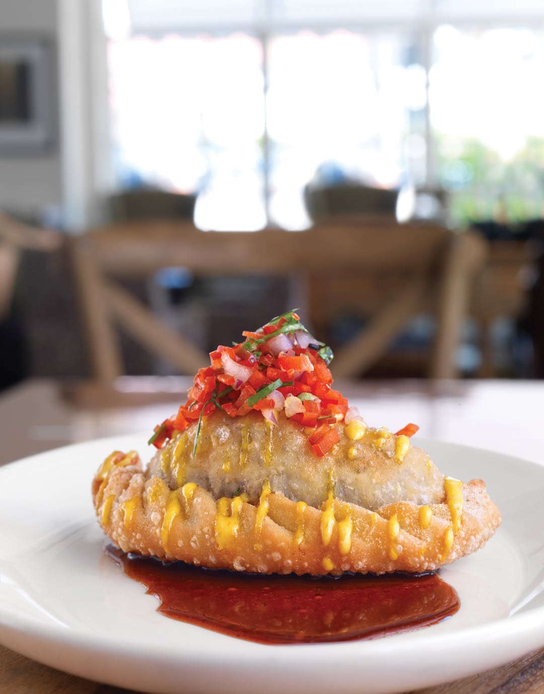 GROVE STAND.V10.Braised Shortrib Empanada Salsa Criolla Aji Amarillo photo Andy Ryan rev