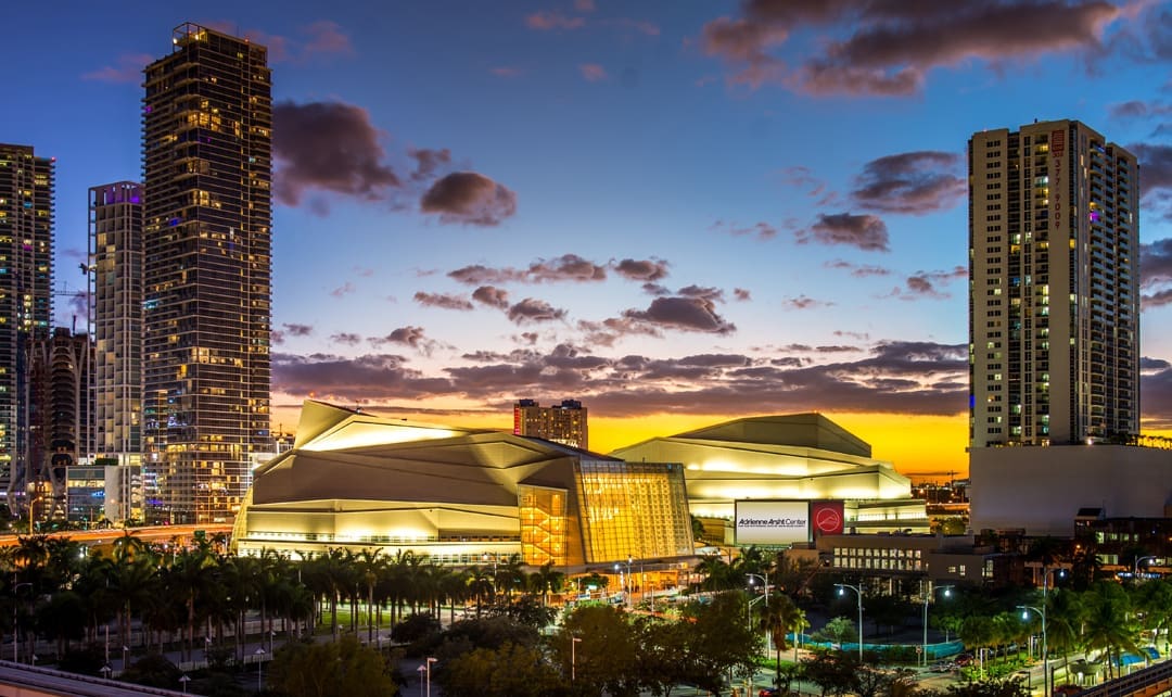 Adrienne Arsht Center Aerial Photo pc.Justin Namon ra haus