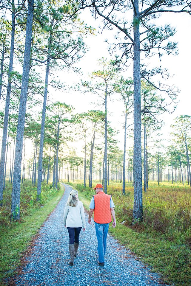 For The Love Of Dogs (and Quail Hunting) 11 Slade Sykes and a Baker family member walk through the longleaf pine forest on a recent fall morning