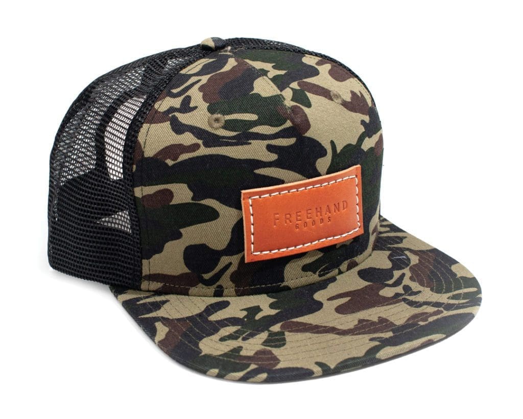 FREEHAND GOODS CAMO TRUCKER 5 PANEL HAT