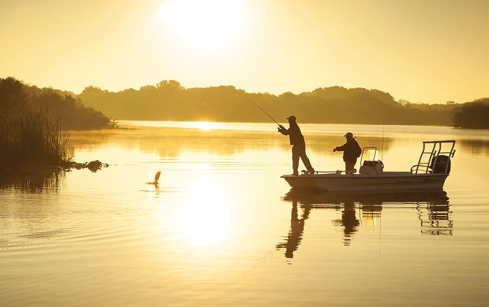 Guided bass fishing is just one of many outdoor pursuits available to guests at Streamsong resort.