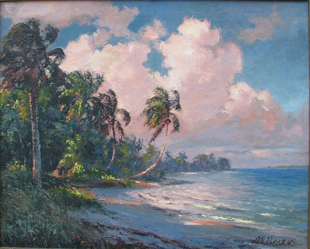 St. Lucie.Indian River West Shore by A.E. Backus Circa 1960