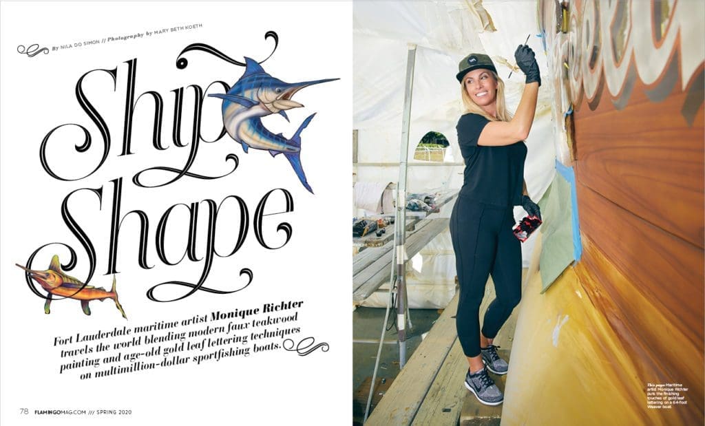 How Monique Richter is Rocking the Maritime World 1 Flamingo Magazine Feature Spread Ship Shape, Monique Richter