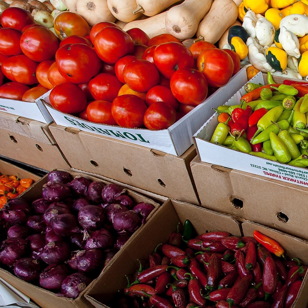 sweet potatoes chillis and onions on box 2252482.pc .John Lambeth.sq