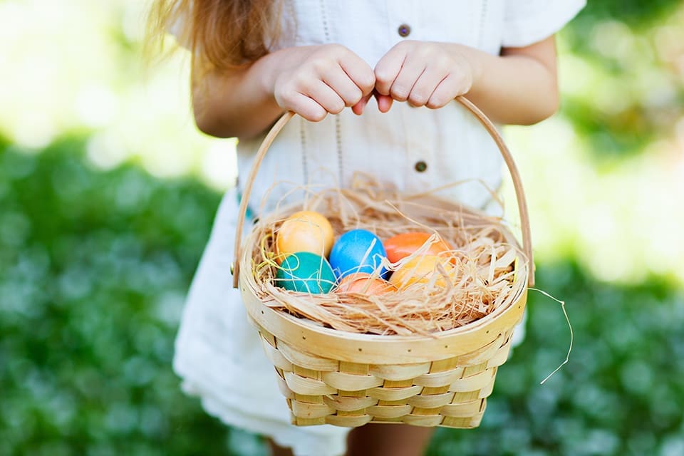 8 Ways Floridians Are Celebrating the Holidays Alone yet Together 3 girl with easter basket of eggs