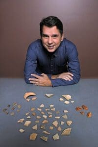 A Tale of Two Toms and the Three K’s 4 Tom Garner with Luna pottery shards from UWF
