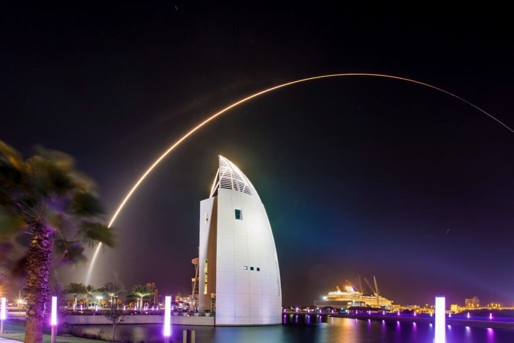 Beam Me Up, Billionaires: How Florida Became the Frontier for Space Tourism 1 WEB Night Launch from the Cove in Port Canaveral 02