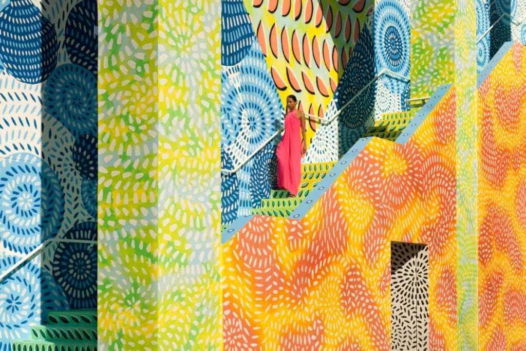 12 New Hotels, Restaurants and Attractions We're Loving Around the Sunshine State 4 202210 Wynwood Lifestyle Staircase1 e1681400070712