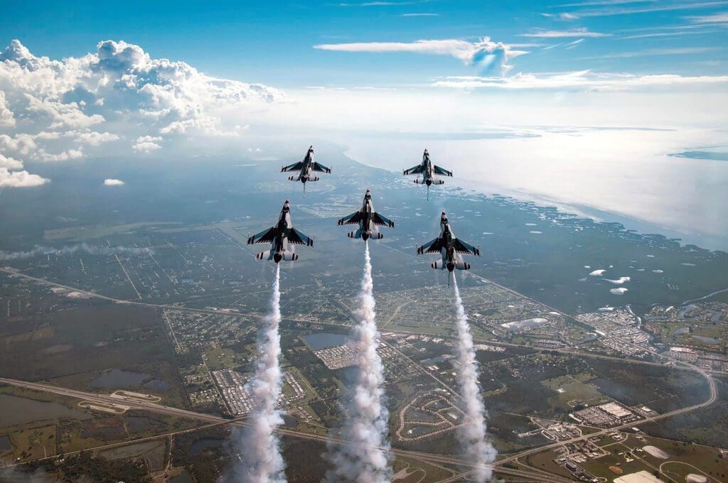 Must-See Events in Florida this Fall and Winter 5 TIDEThunderbirds Over Charlotte Harbor.cmyk 1