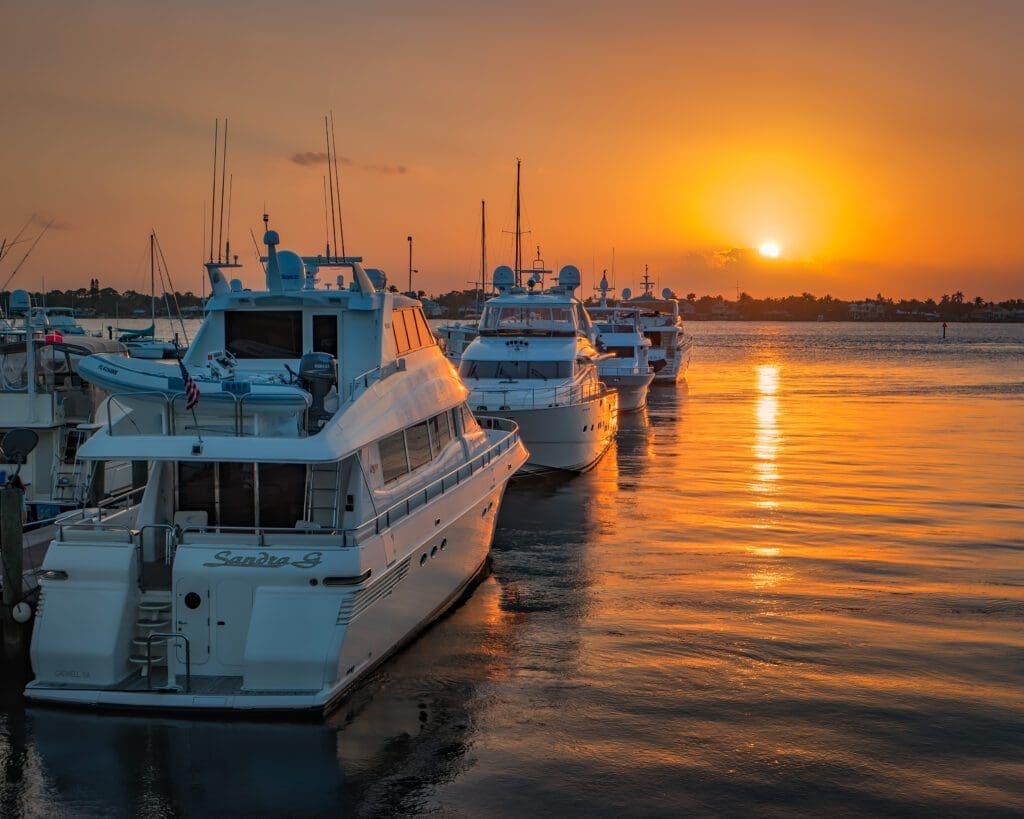 x010x Sailors Return Sunset at Marina Stuart Florida