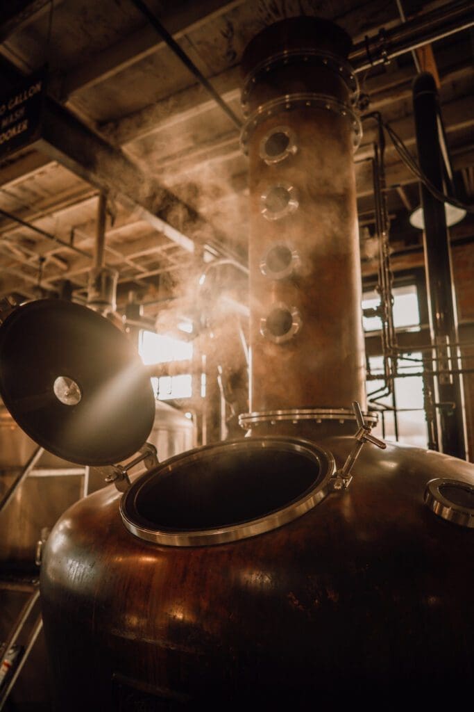750-gallon stripping still at St. Augustine Distillery 