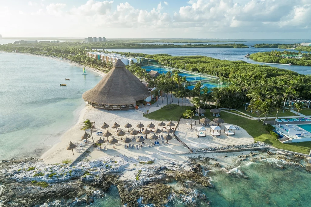Redefine The Idea of Family Vacation at Club Med Cancún 1 An aerial view of Club Med Cancún