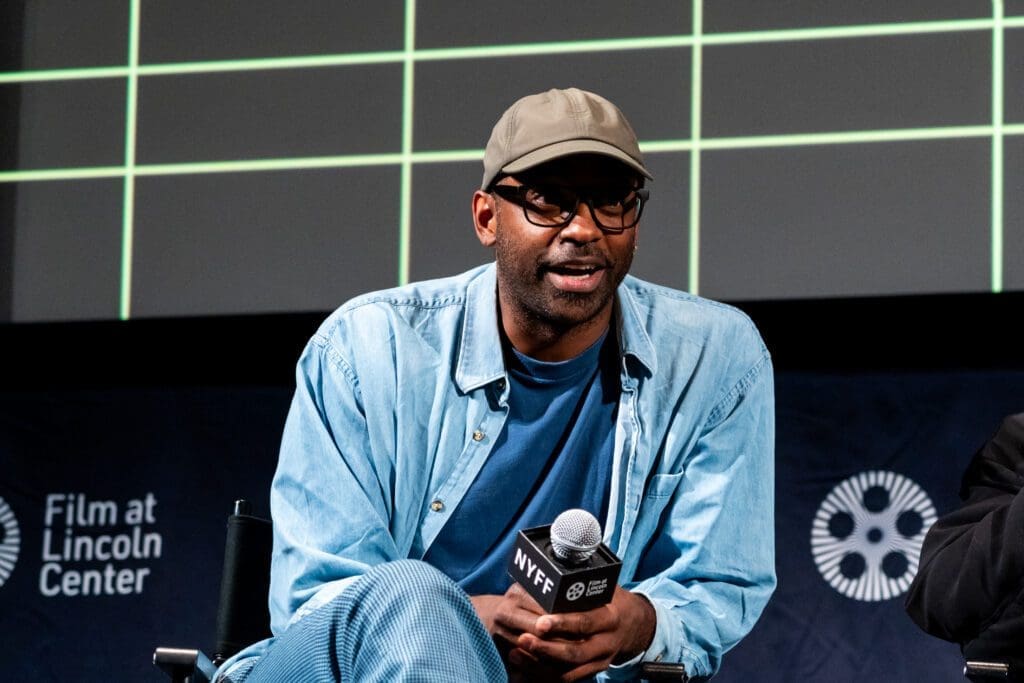 RaMell Ross speaking at the New York Film Festival