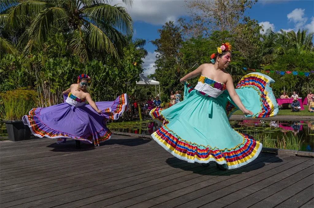It’s Garden Party Season at Naples Botanical Garden 2 Day of the Dead dance performers at Naples Botanical Gardens.