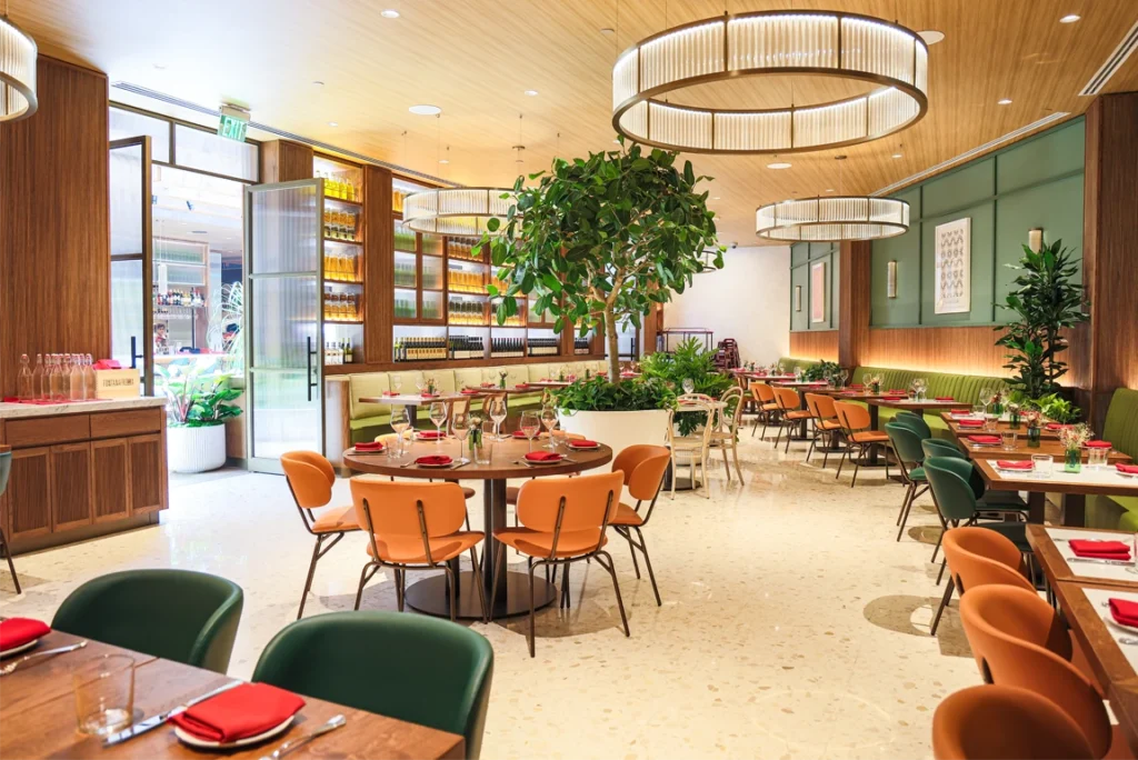 Interior layout of the Eataly restaurant and marketplace at Aventura Mall.