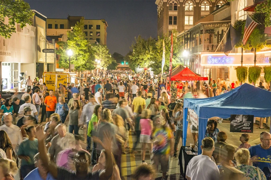 What To Do This October in Florida 4 A Pensacola street during Foo Foo Fest in October