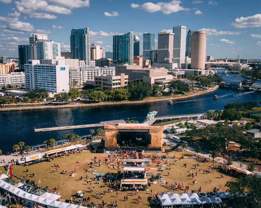 What To Do This October in Florida 5 An aerial view of the Tampa Pig Jig.