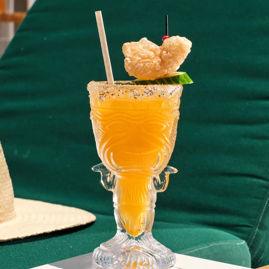 An orange cocktail.