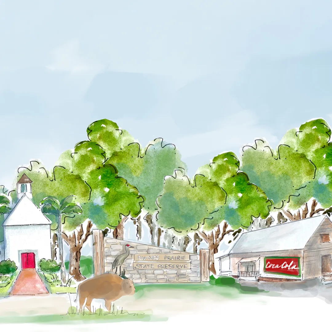 18 Must-Stop Places in Micanopy 3 Illustration of Micanopy, FL.