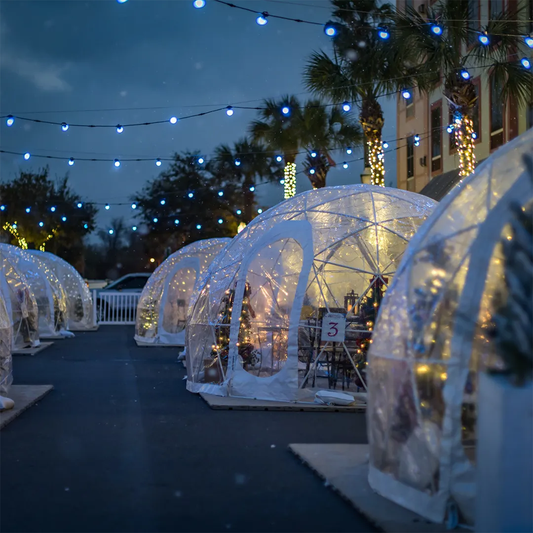 A heated, life-size snow globe.