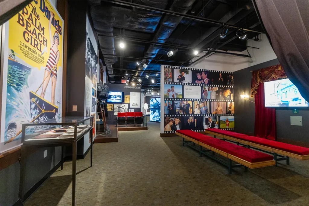 The interior of the "Sunshine Cinema: Florida in Film" exhibit.