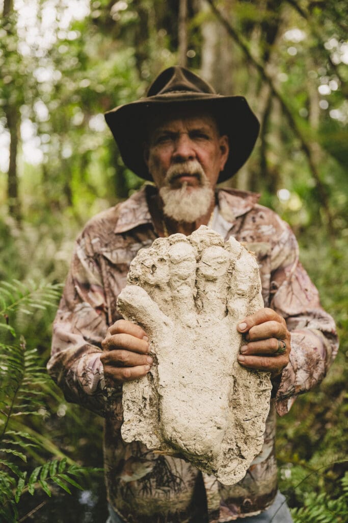 cast of the Skunk Ape's footprint