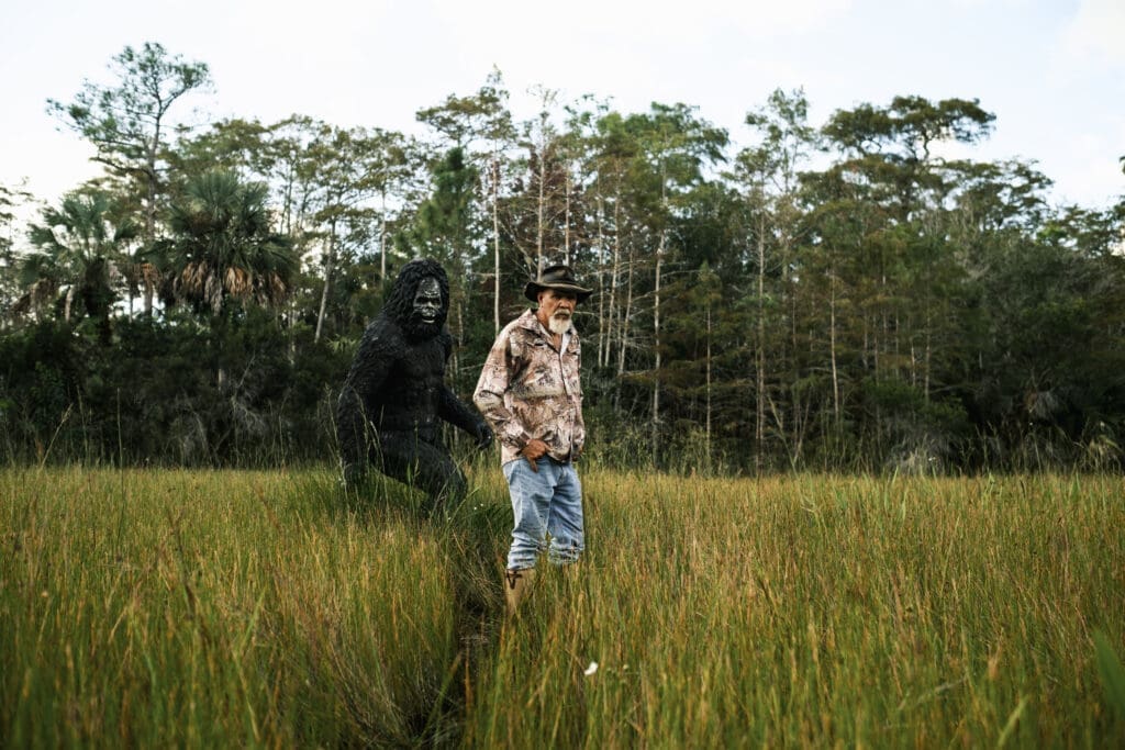 Gladesmen Dave Shealy with the Skunk Ape