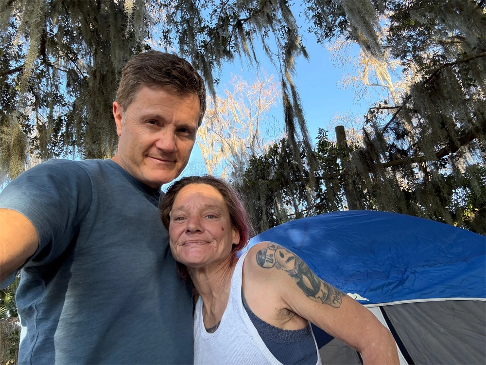 Dave Seminara and Hailey, a former Bando resident