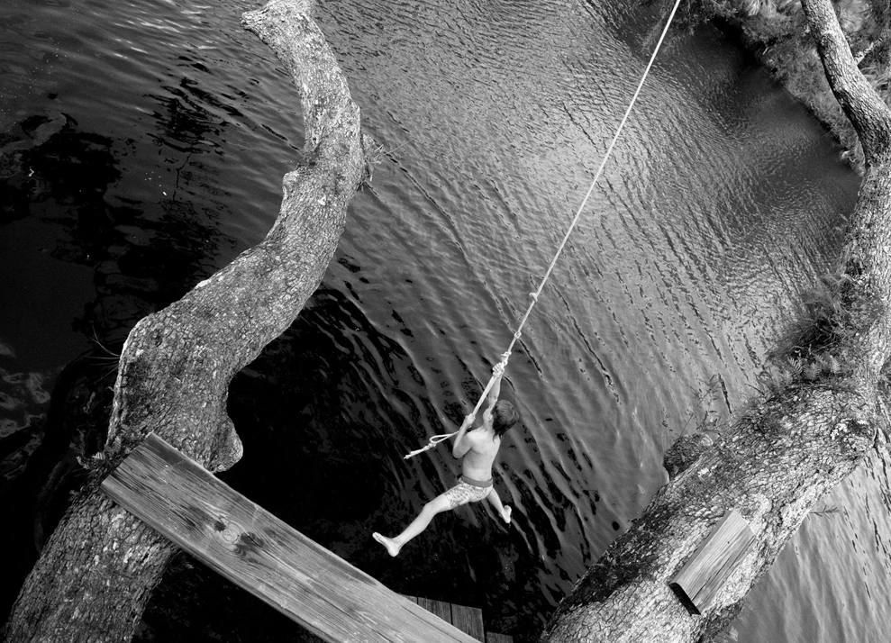 A Wild Florida Childhood Captured on Camera 5 a rope swing over Myakka River