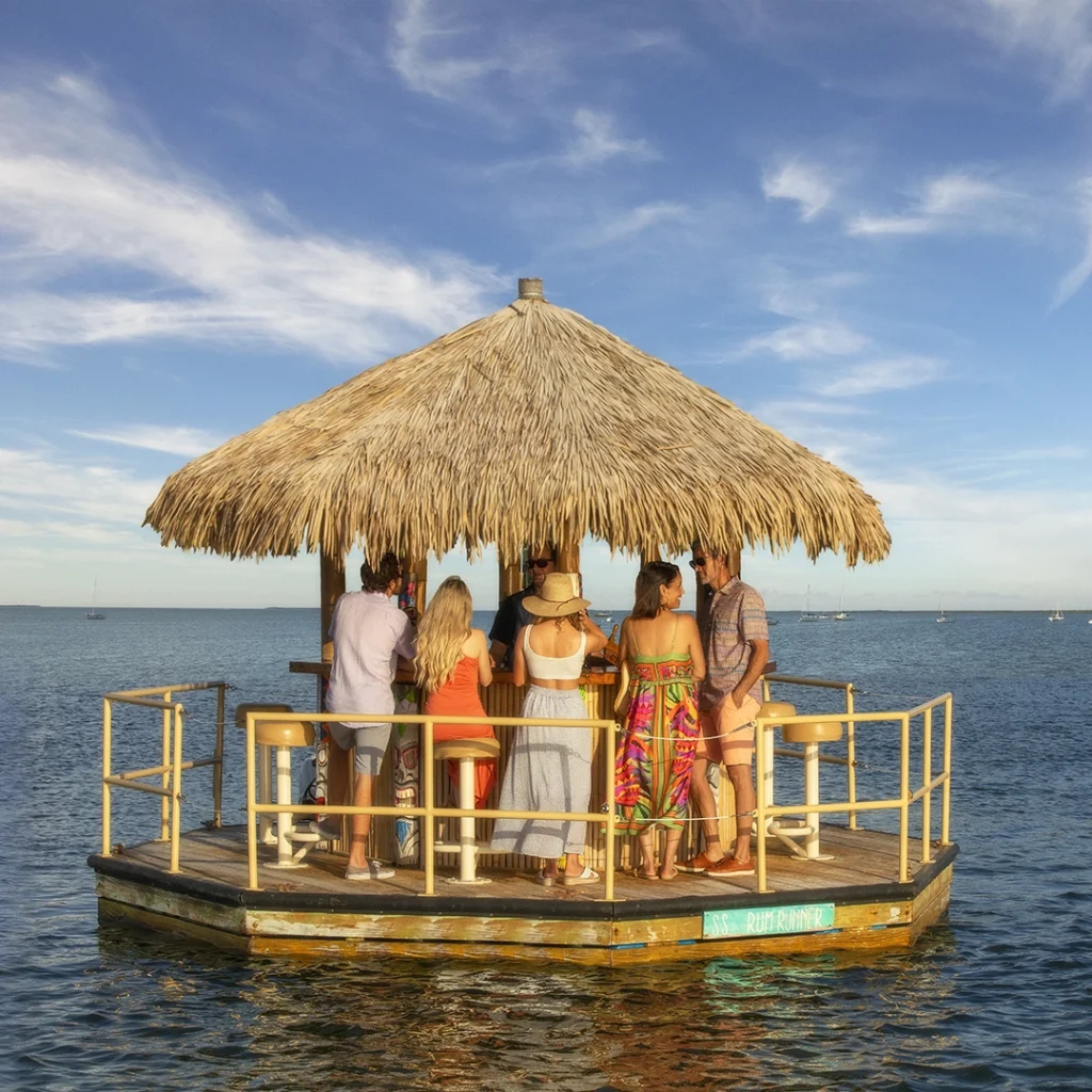 floating tiki bar