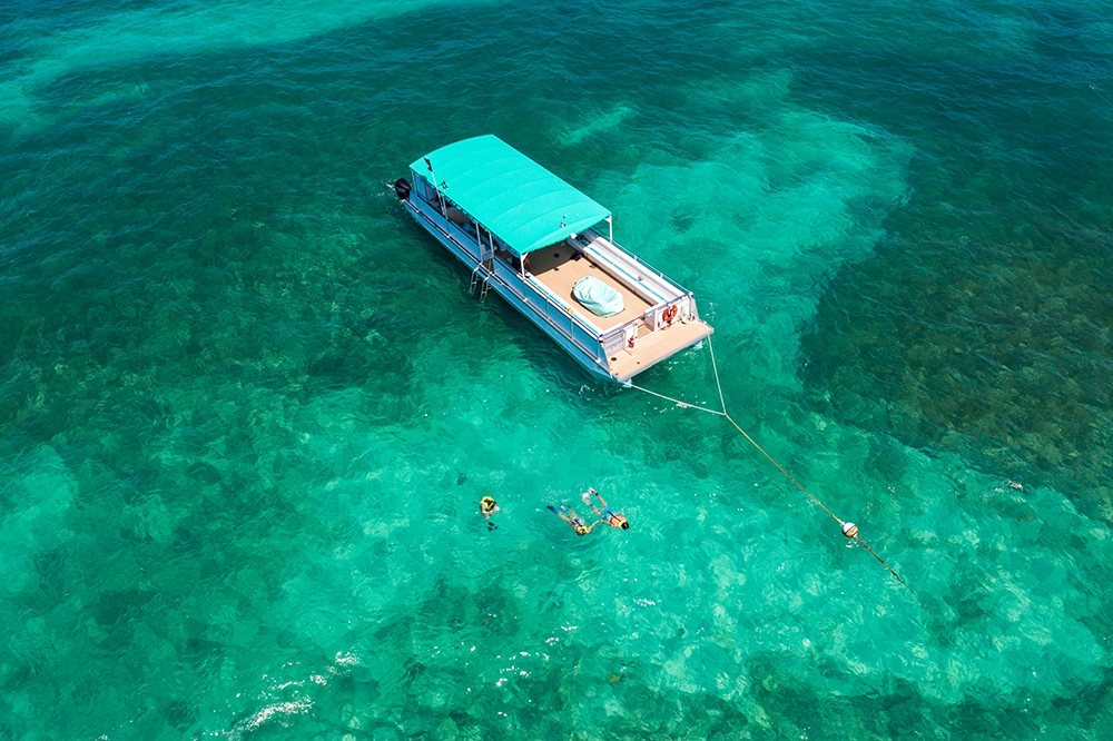a pontoon at Bungalows Key Largo