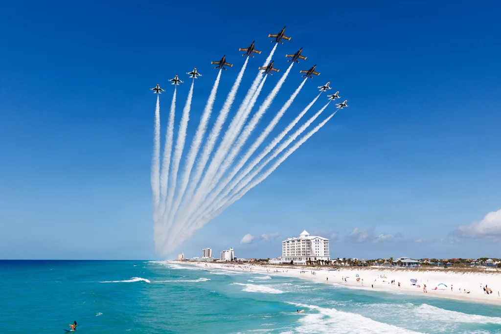 What to do this July in Florida 3 Planes fly over the Pensacola Beach Air Show.
