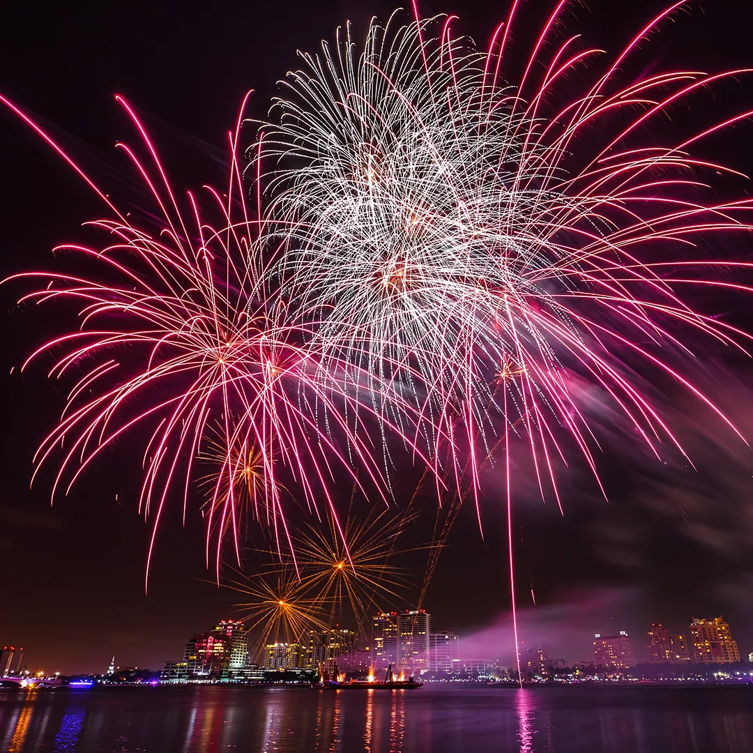 Fireworks over West Palm Beach