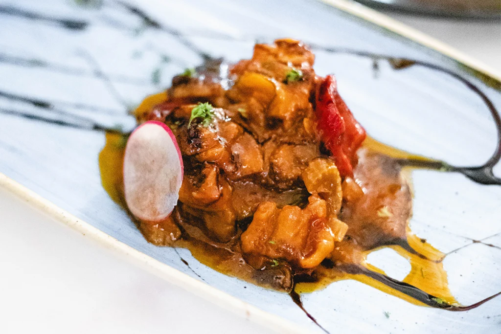 Caribbean and European influenced cuisine